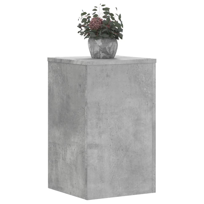 Plant Stands 2 pcs Concrete Grey 30x30x50 cm Engineered wood