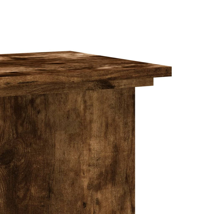 Plant Stand Smoked Oak 33x33x60 cm Engineered Wood