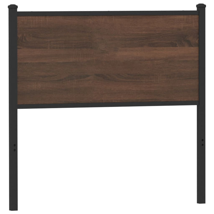 Headboard Brown Oak 90 cm Engineered Wood and Steel