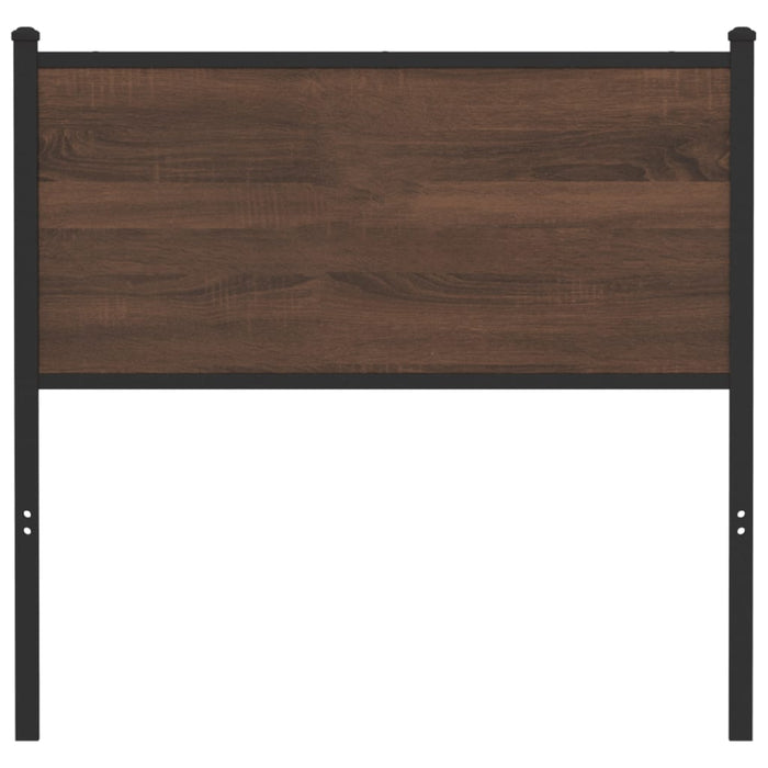 Headboard Brown Oak 90 cm Engineered Wood and Steel