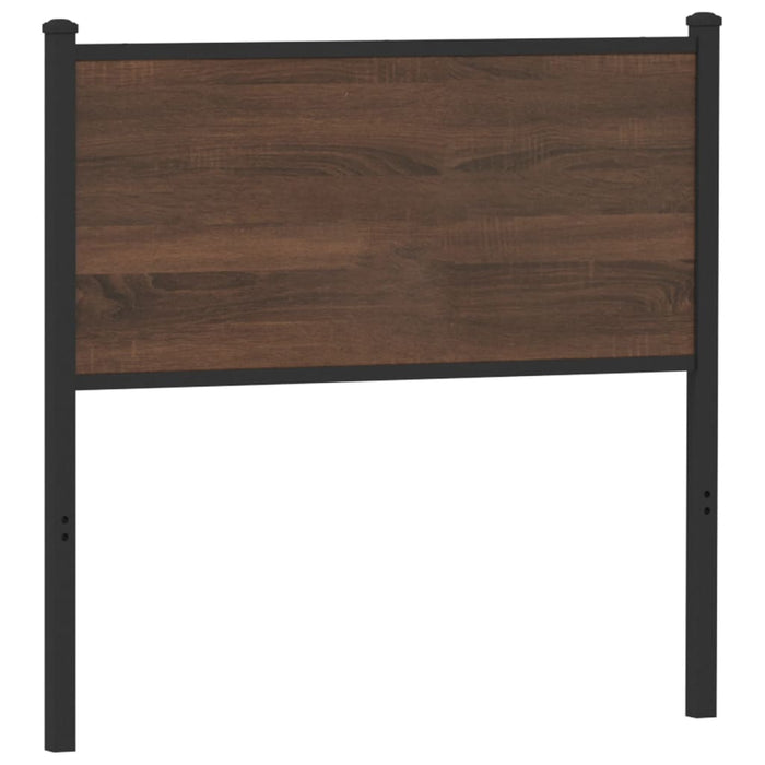 Headboard Brown Oak 90 cm Engineered Wood and Steel