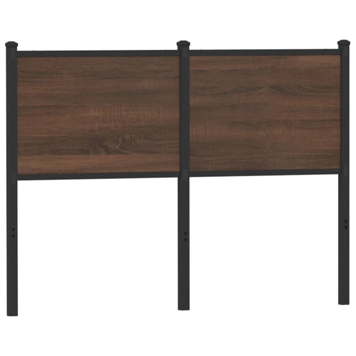 Headboard Brown Oak 120 cm Engineered Wood and Steel