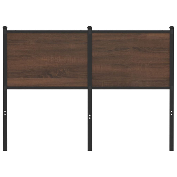 Headboard Brown Oak 120 cm Engineered Wood and Steel