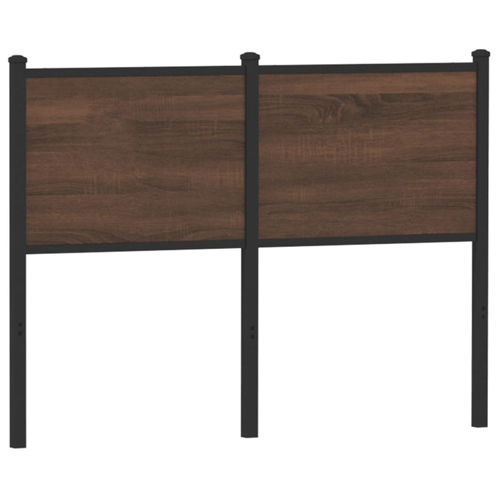 Headboard Brown Oak 120 cm Engineered Wood and Steel