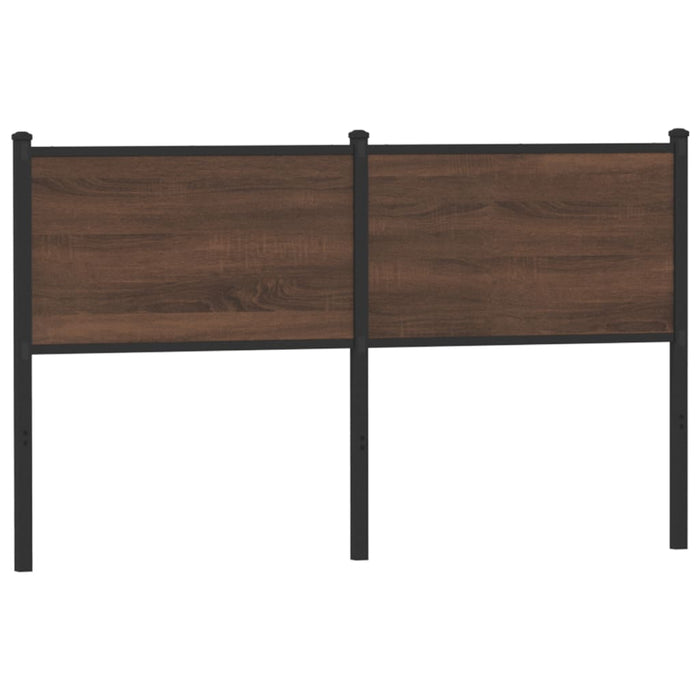 Headboard Brown Oak 140 cm Engineered Wood and Steel