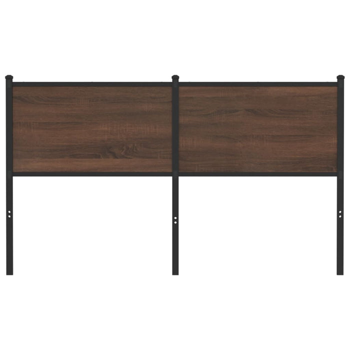 Headboard Brown Oak 140 cm Engineered Wood and Steel