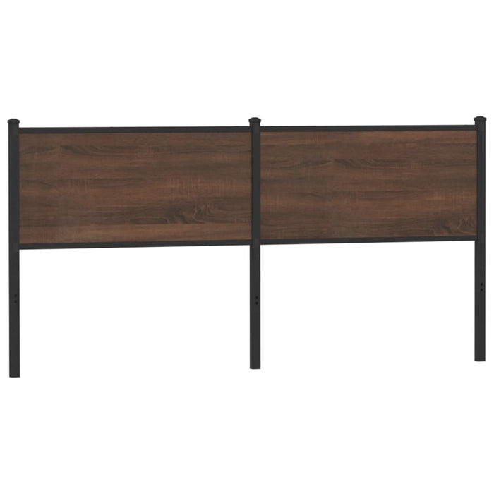 Headboard Brown Oak 160 cm Engineered Wood and Steel