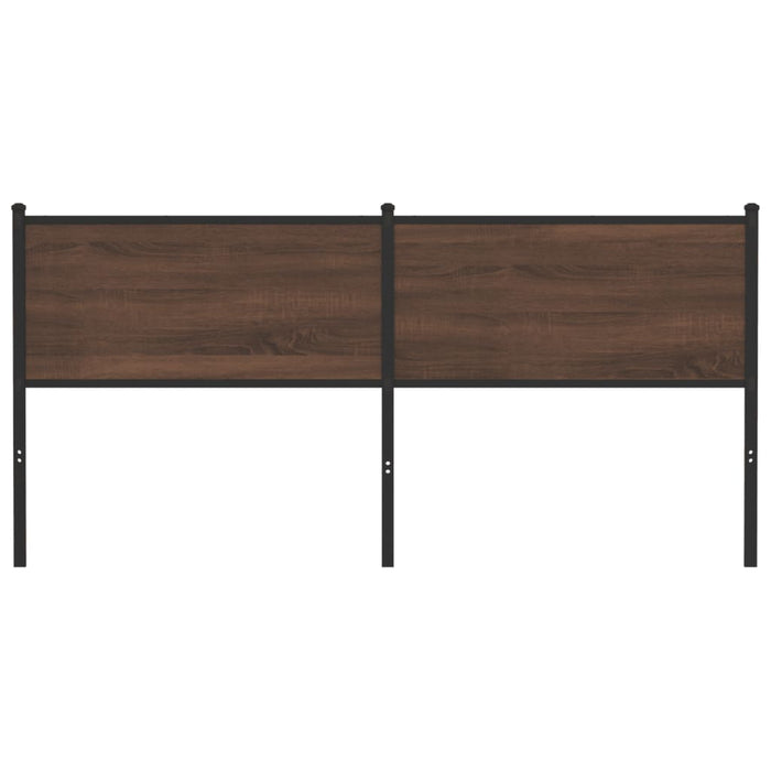 Headboard Brown Oak 160 cm Engineered Wood and Steel