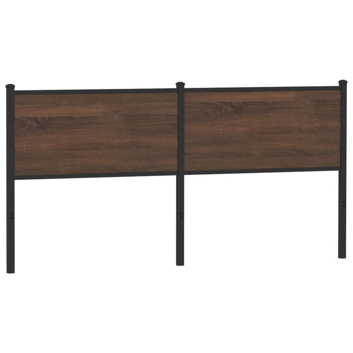 Headboard Brown Oak 160 cm Engineered Wood and Steel