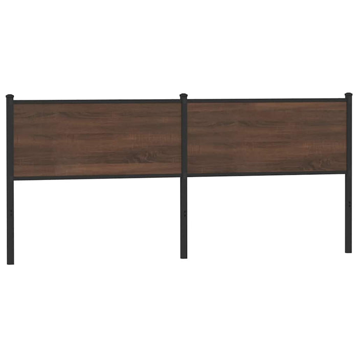 Headboard Brown Oak 190 cm Engineered Wood and Steel