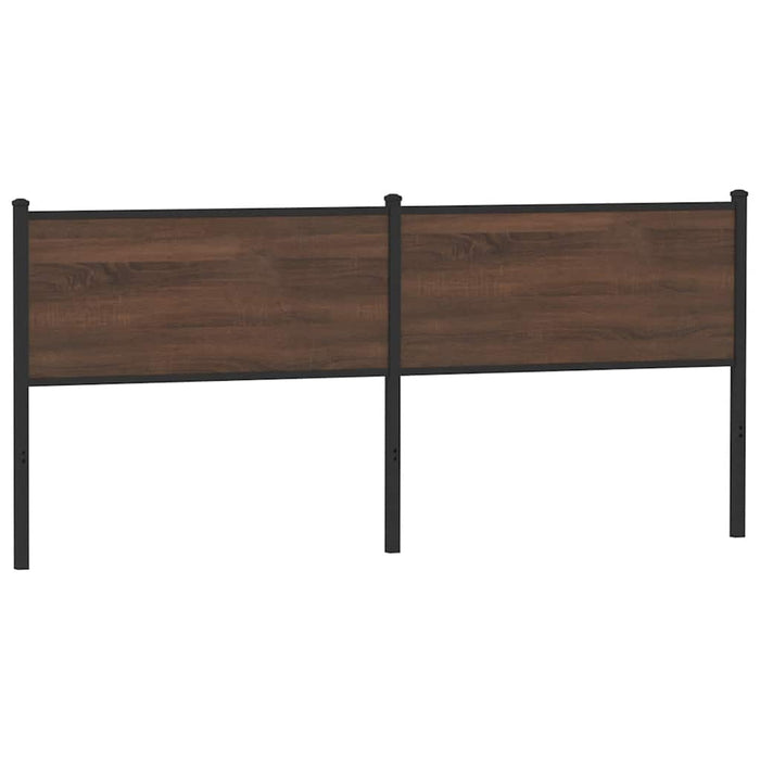 Headboard Brown Oak 190 cm Engineered Wood and Steel