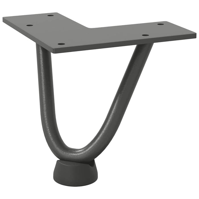 Hairpin Table Legs 4 pcs Anthracite 10 cm Solid Steel