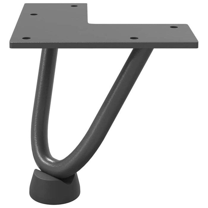 Hairpin Table Legs 4 pcs Anthracite 10 cm Solid Steel