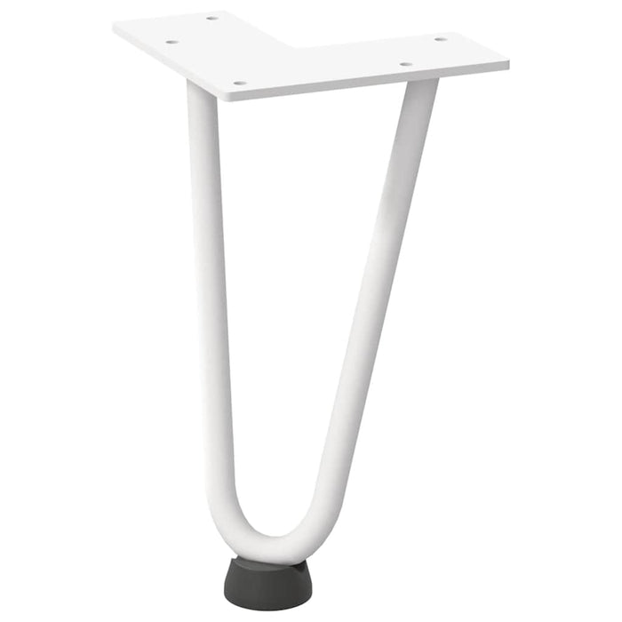 Hairpin Table Legs 4 pcs White 20 cm Solid Steel