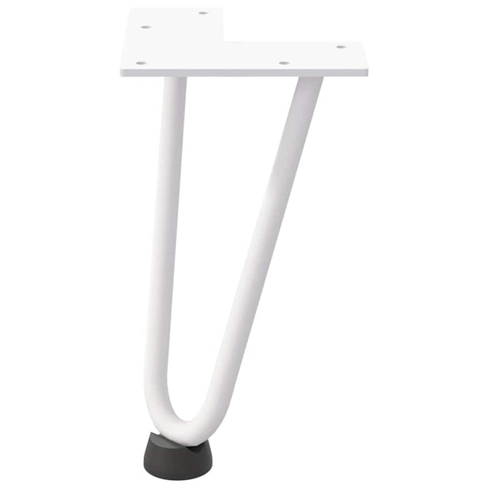 Hairpin Table Legs 4 pcs White 20 cm Solid Steel