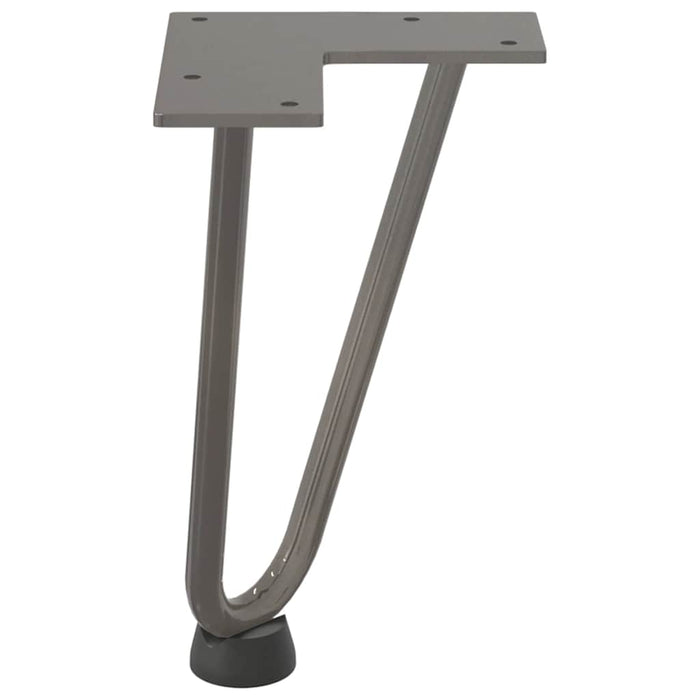 Hairpin Table Legs 4 pcs Natural Steel 20 cm Solid Steel