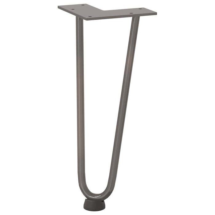 Hairpin Table Legs 4 pcs Natural Steel 30 cm Solid Steel