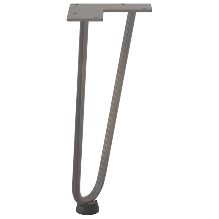 Hairpin Table Legs 4 pcs Natural Steel 30 cm Solid Steel