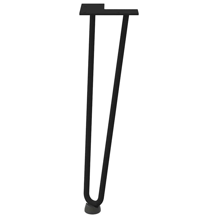 Hairpin Table Legs 4 pcs Black 42 cm Solid Steel