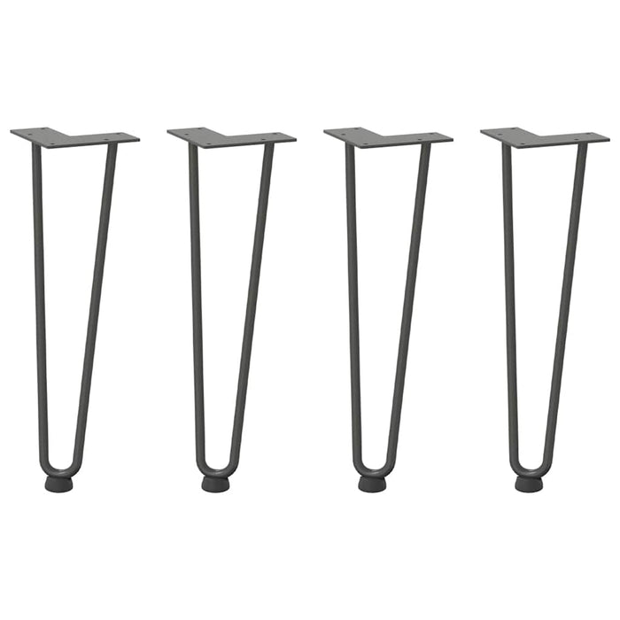 Hairpin Table Legs 4 pcs Anthracite 42 cm Solid Steel