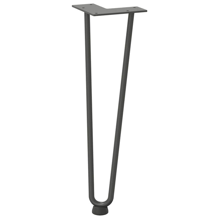 Hairpin Table Legs 4 pcs Anthracite 42 cm Solid Steel