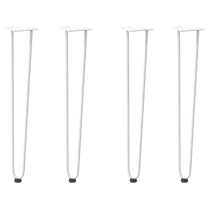 Hairpin Table Legs 4 pcs White 72 cm Solid Steel