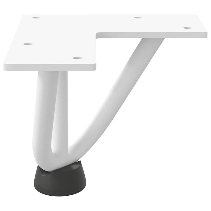 Hairpin Table Legs 4 pcs White 10 cm Solid Steel