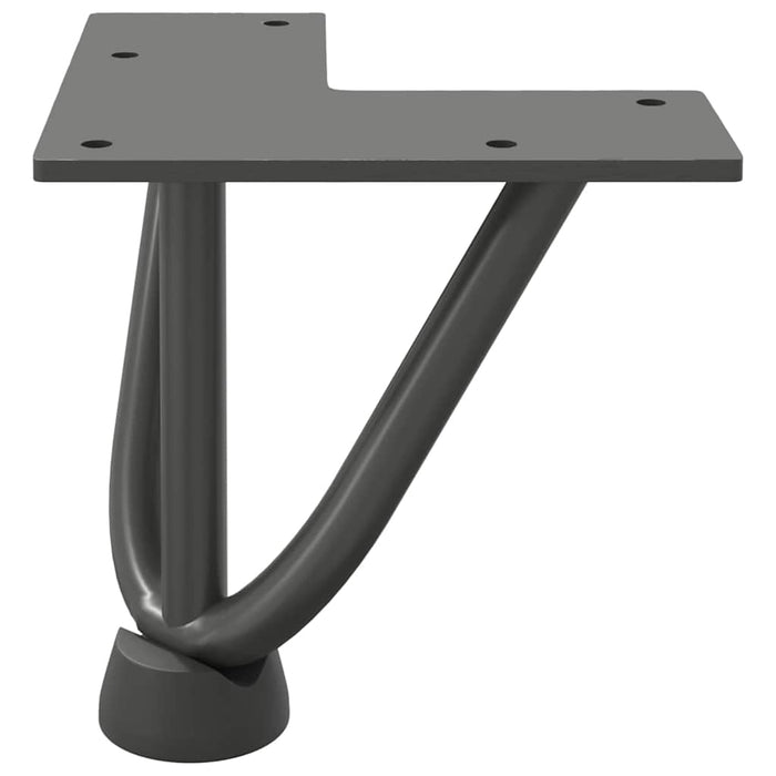 Hairpin Table Legs 4 pcs Anthracite 10 cm Solid Steel