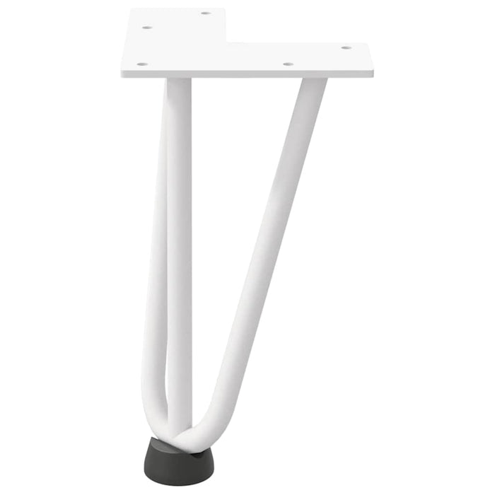 Hairpin Table Legs 4 pcs White 20 cm Solid Steel