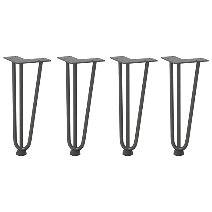 Hairpin Table Legs 4 pcs Anthracite 30 cm Solid Steel