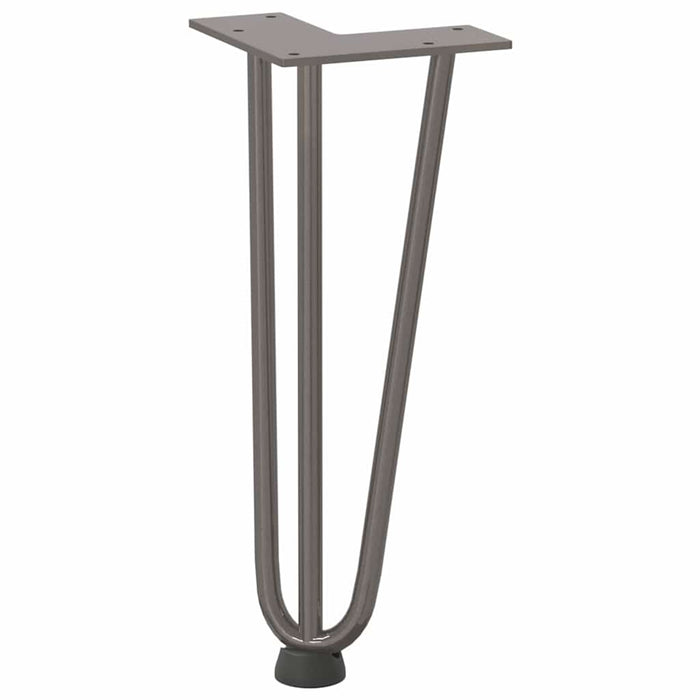 Hairpin Table Legs 4 pcs Natural Steel 30 cm Solid Steel