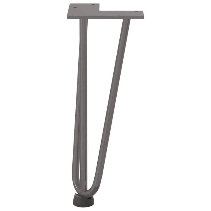 Hairpin Table Legs 4 pcs Natural Steel 30 cm Solid Steel