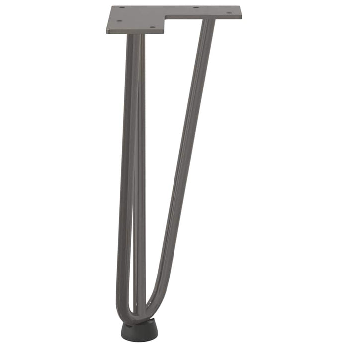 Hairpin Table Legs 4 pcs Natural Steel 30 cm Solid Steel