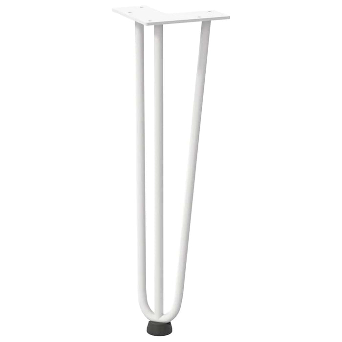 Hairpin Table Legs 4 pcs White 42 cm Solid Steel