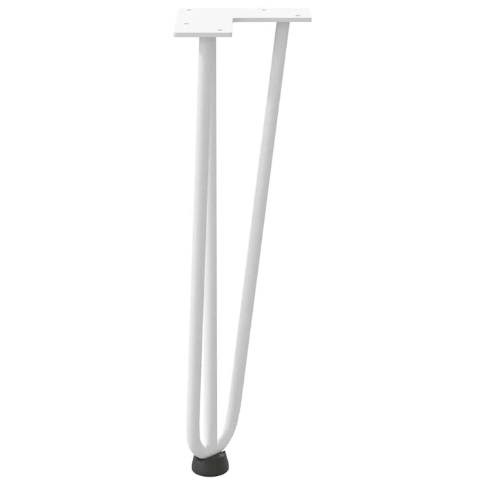 Hairpin Table Legs 4 pcs White 42 cm Solid Steel