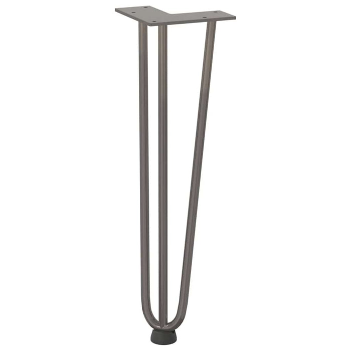 Hairpin Table Legs 4 pcs Natural Steel 42 cm Solid Steel