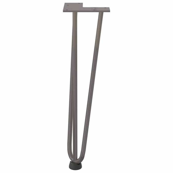 Hairpin Table Legs 4 pcs Natural Steel 42 cm Solid Steel