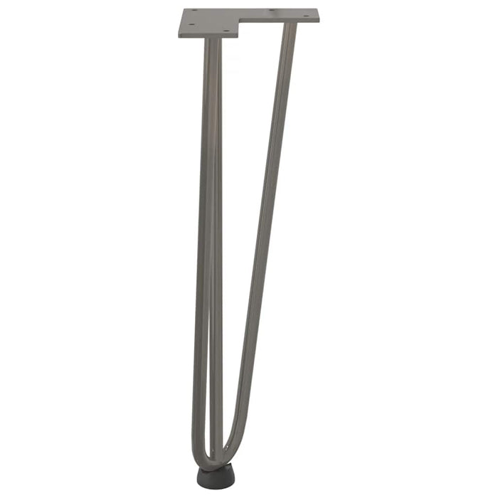 Hairpin Table Legs 4 pcs Natural Steel 42 cm Solid Steel