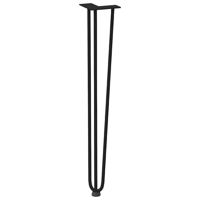 Hairpin Table Legs 4 pcs Black 72 cm Solid Steel