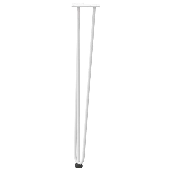 Hairpin Table Legs 4 pcs White 72 cm Solid Steel