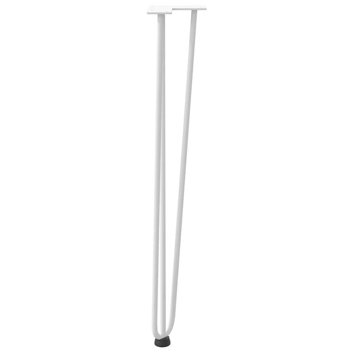 Hairpin Table Legs 4 pcs White 72 cm Solid Steel