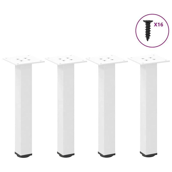 Coffee Table Legs 4 pcs White 30-32 cm Steel