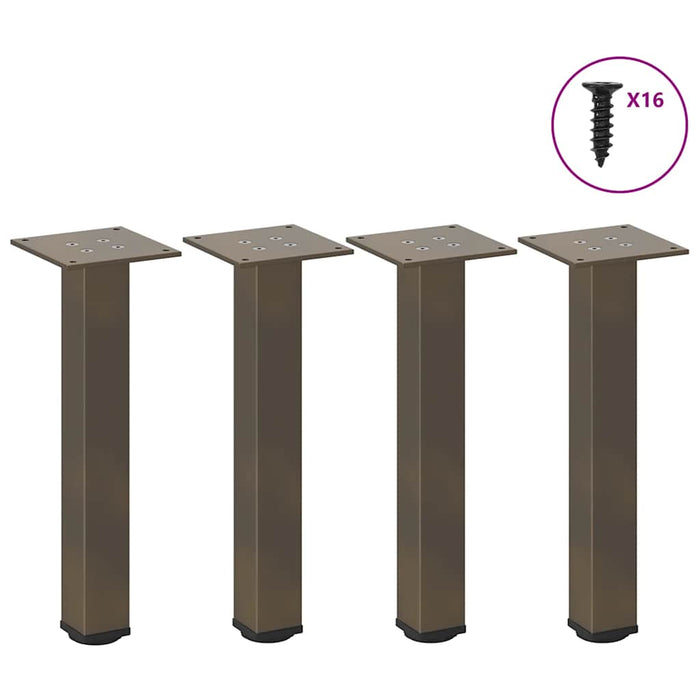 Coffee Table Legs 4 pcs Natural Steel 42-44 cm Steel