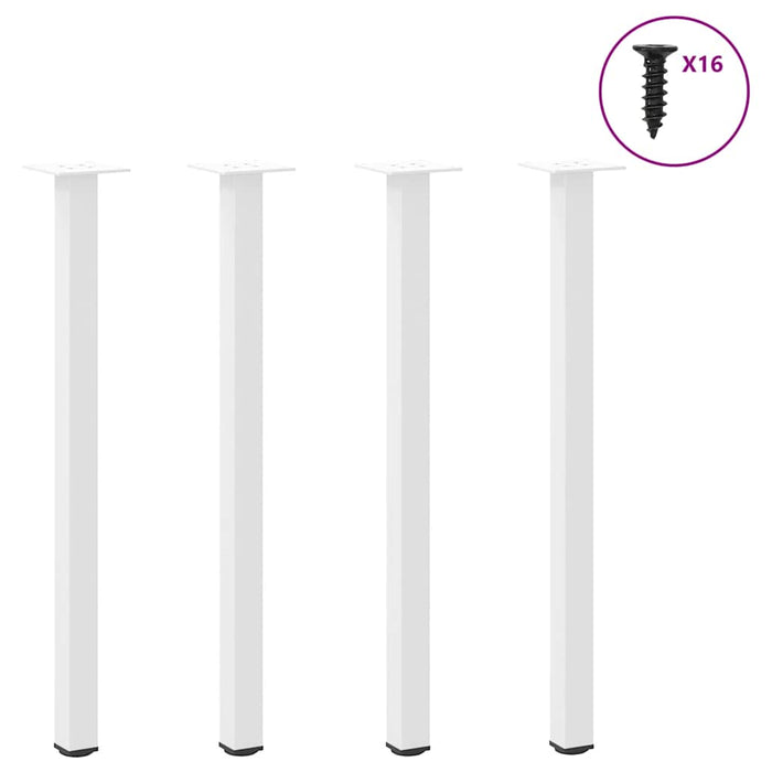 Coffee Table Legs 4 pcs White 72-74 cm Steel