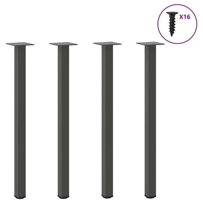 Coffee Table Legs 4 pcs Anthracite 72-74 cm Steel