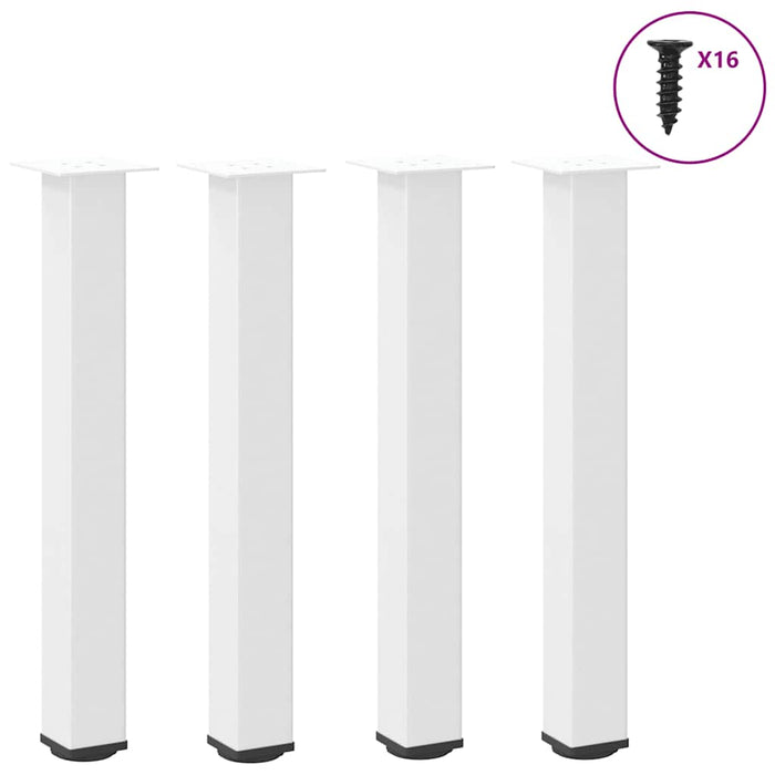 Coffee Table Legs 4 pcs White 72-74 cm Steel