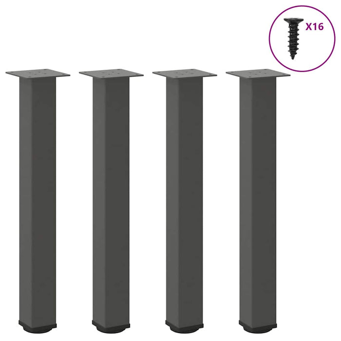 Coffee Table Legs 4 pcs Anthracite 72-74 cm Steel