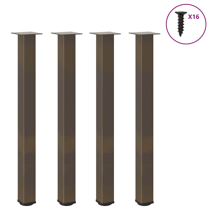 Coffee Table Legs 4 pcs Natural Steel 90-92 cm Steel