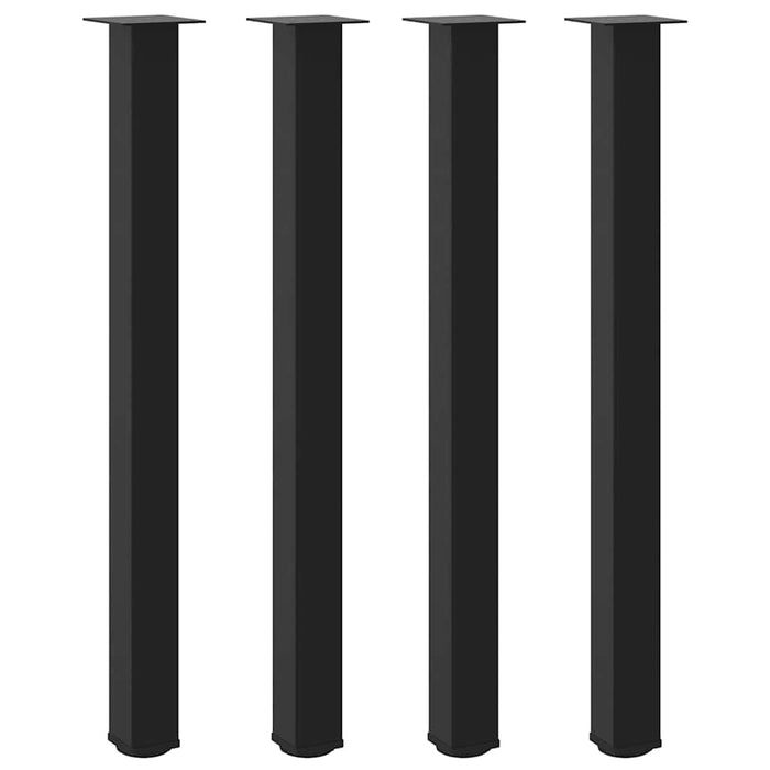 Coffee Table Legs 4 pcs Black 110-112 cm Steel