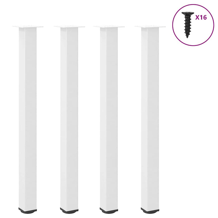 Coffee Table Legs 4 pcs White 110-112 cm Steel